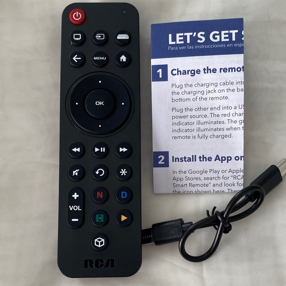 RCA Black Smart Remote Control - Picture 2 of 12